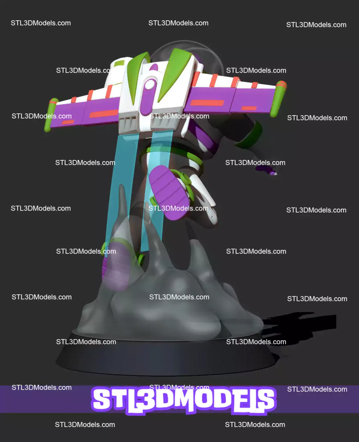Buzz Lightyear Flying STL 3D Model
