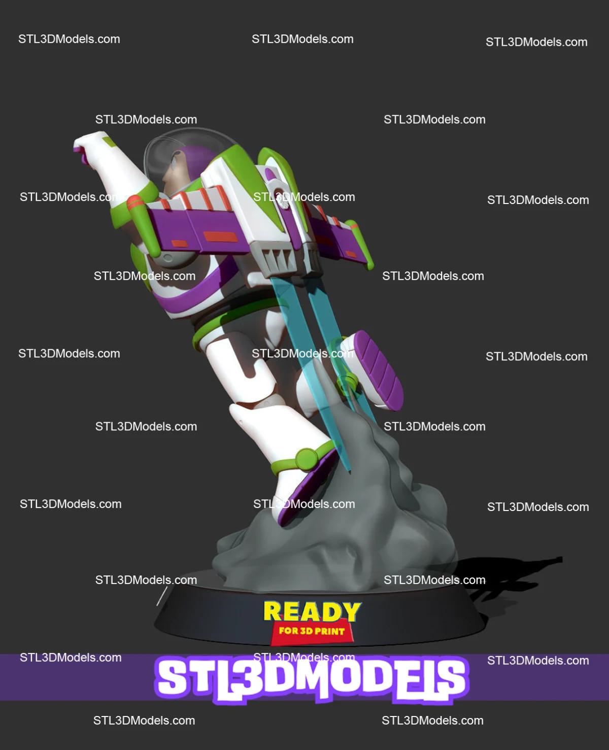 Buzz Lightyear Flying STL 3D Model
