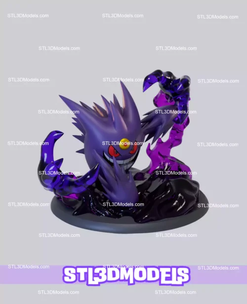 Pokemon Gengar Pack STL 3D Model