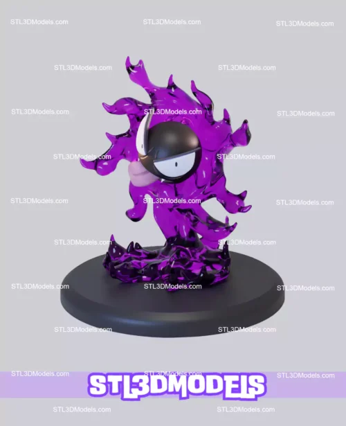Pokemon Gengar Pack STL 3D Model