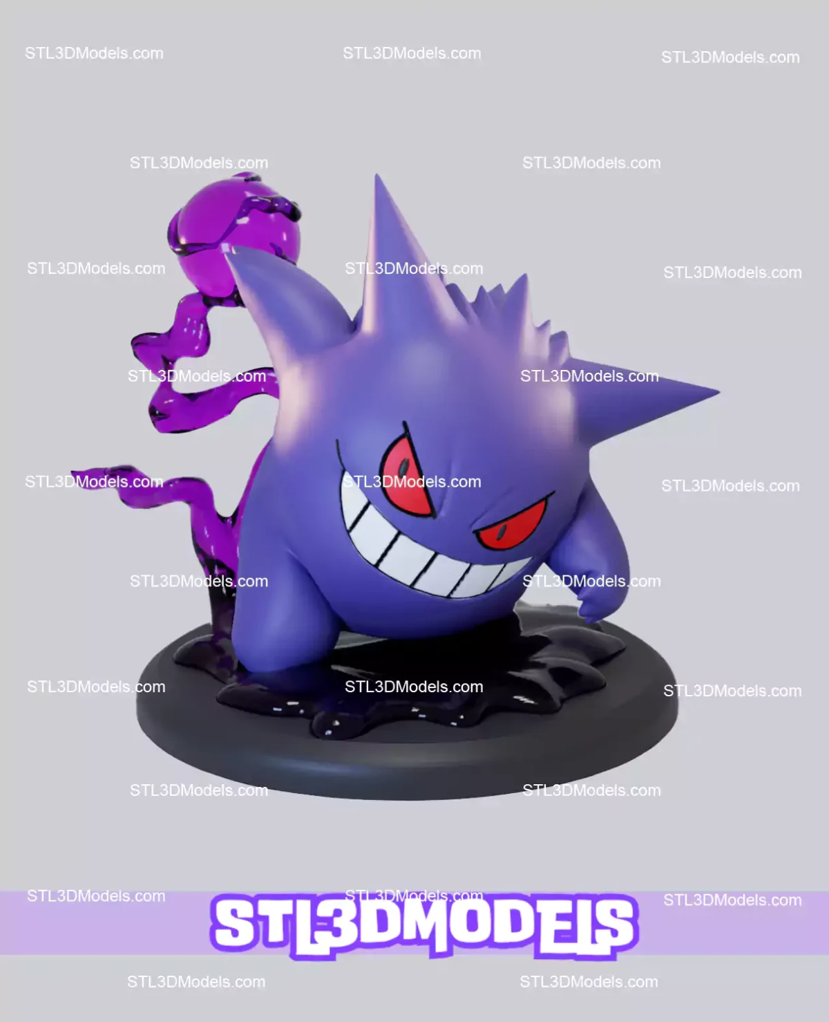Pokemon Gengar Pack STL 3D Model