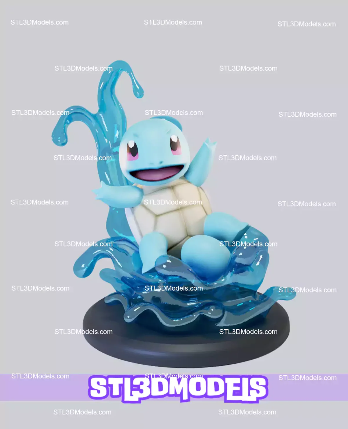 Pokemon Blastoise Pack STL 3D Model