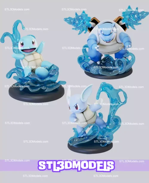 Pokemon Blastoise Pack STL 3D Model