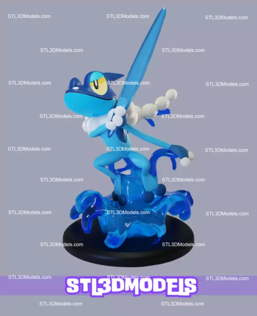 Greninja Pokemon Evolution STL 3D Model