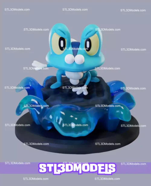 Greninja Pokemon Evolution STL 3D Model
