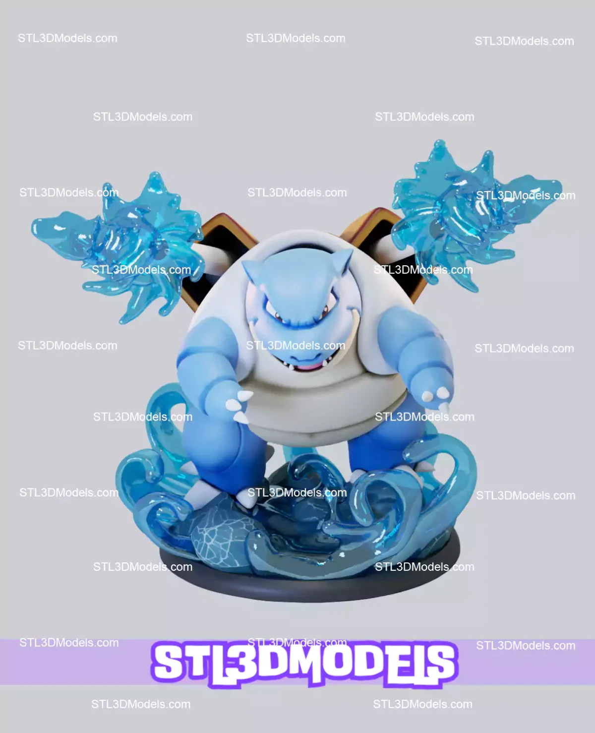 Pokemon Blastoise Pack STL 3D Model