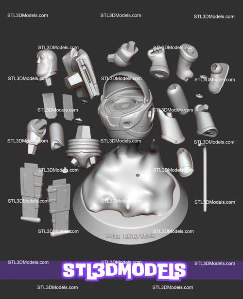 Buzz Lightyear Flying STL 3D Model