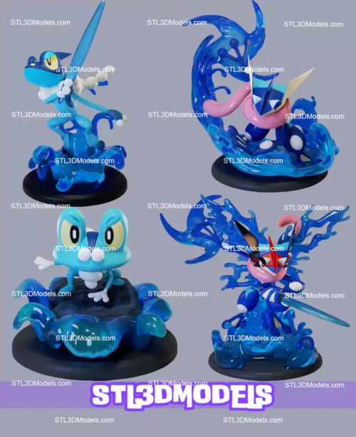 Greninja Pokemon Evolution STL 3D Model