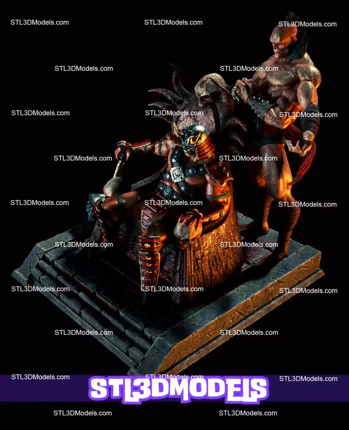 Shao Kahn and Goro Mortal Kombat STL Model