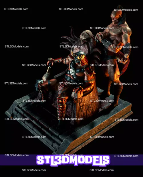 Shao Kahn and Goro Mortal Kombat STL Model
