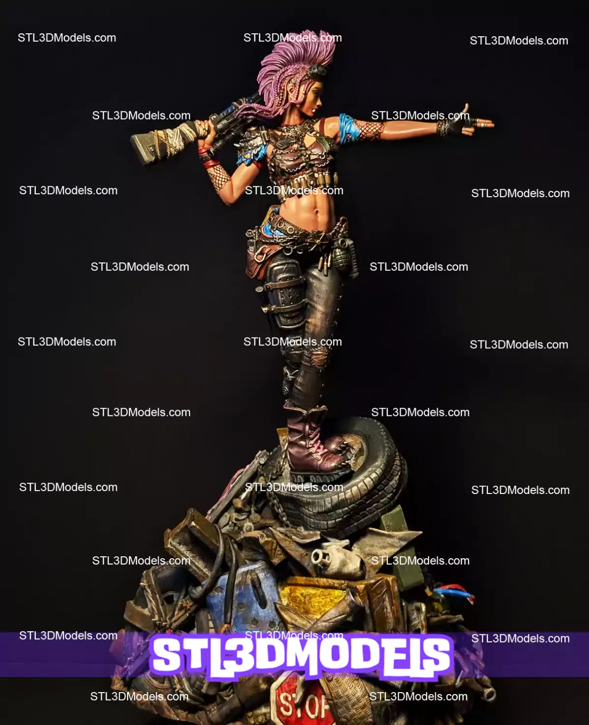 Ramona The Wasteland Warrior STL Model