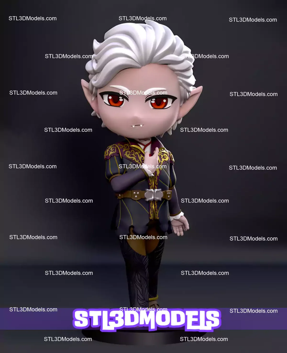 Astarion Chibi STL 3D Model