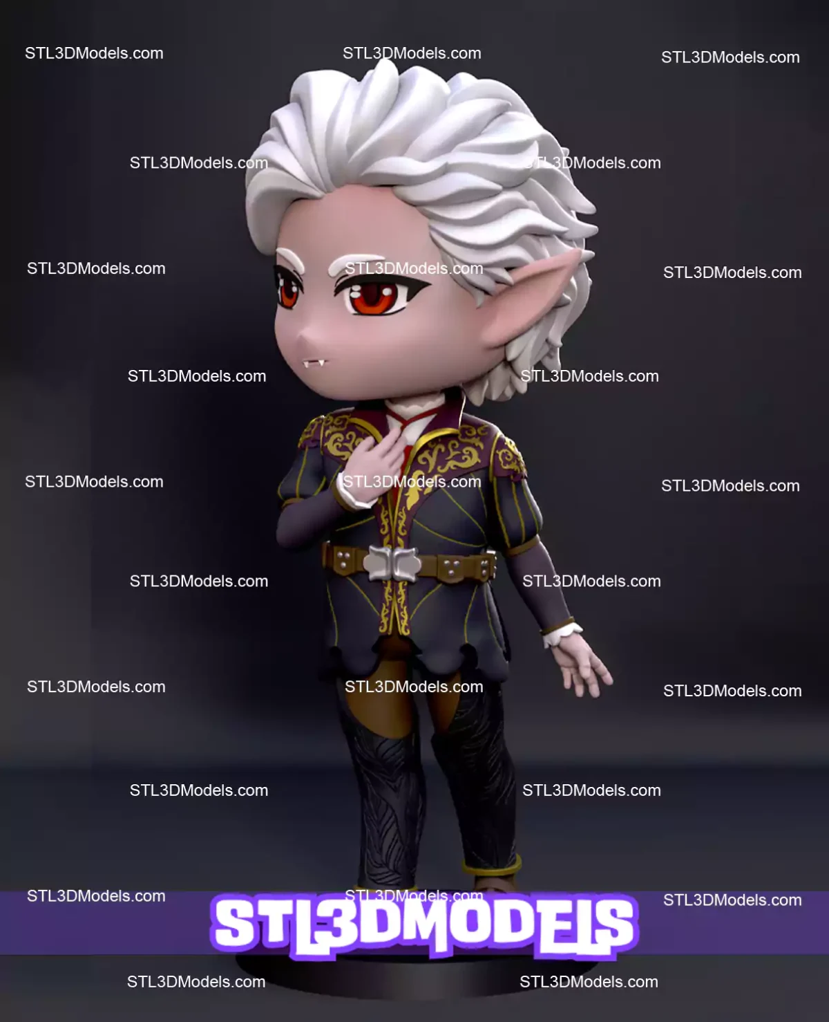 Astarion Chibi STL 3D Model