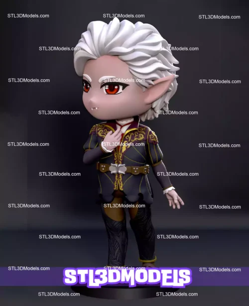Astarion Chibi STL 3D Model