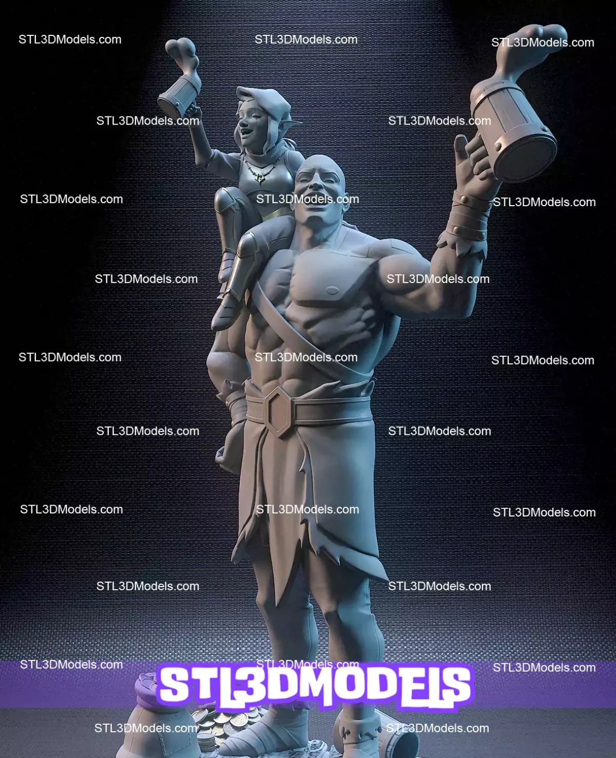 Grog and Pike STL 3D Model
