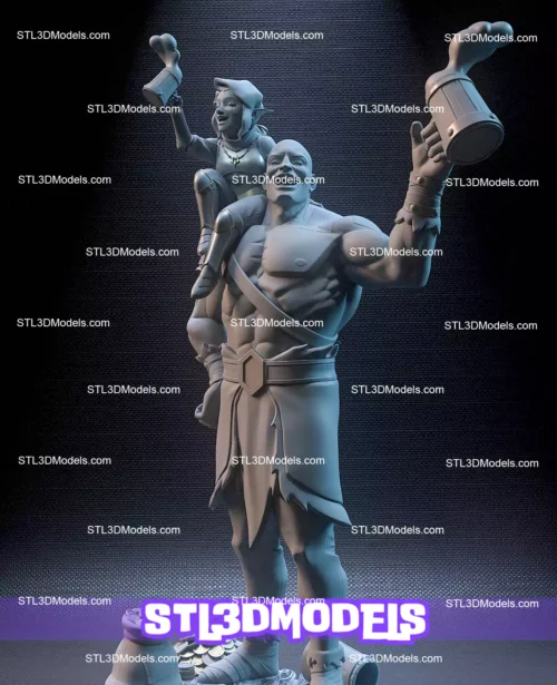 Grog and Pike STL 3D Model