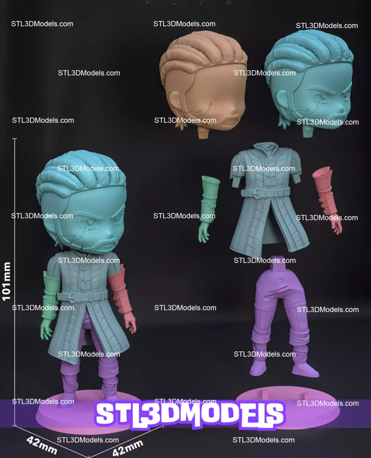 Wyll Chibi STL 3D Model