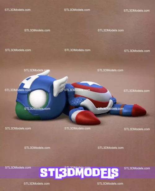 Super Turtle Captain America STL and 3MF