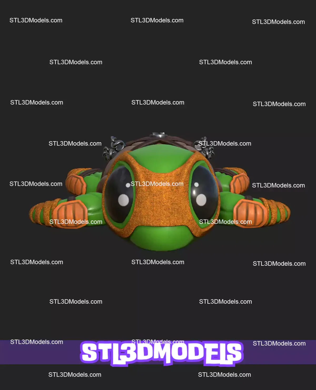 Super Turtle Michaelangelo STL and 3MF