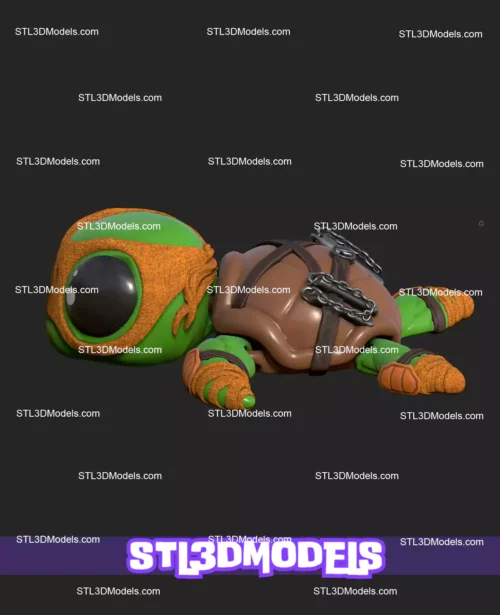 Super Turtle Michaelangelo STL and 3MF