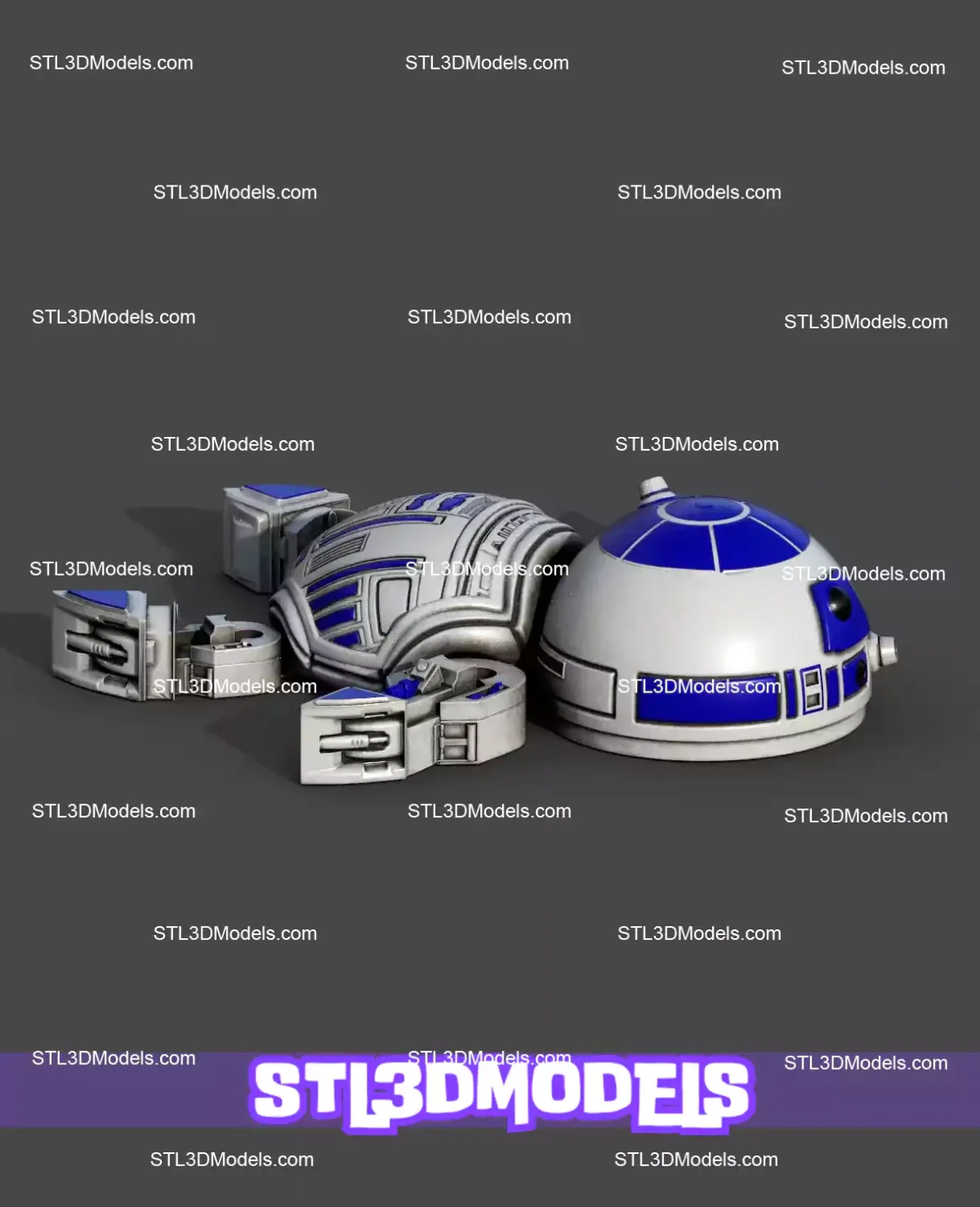Super Flexi Turtle R2D2 STL and 3MF