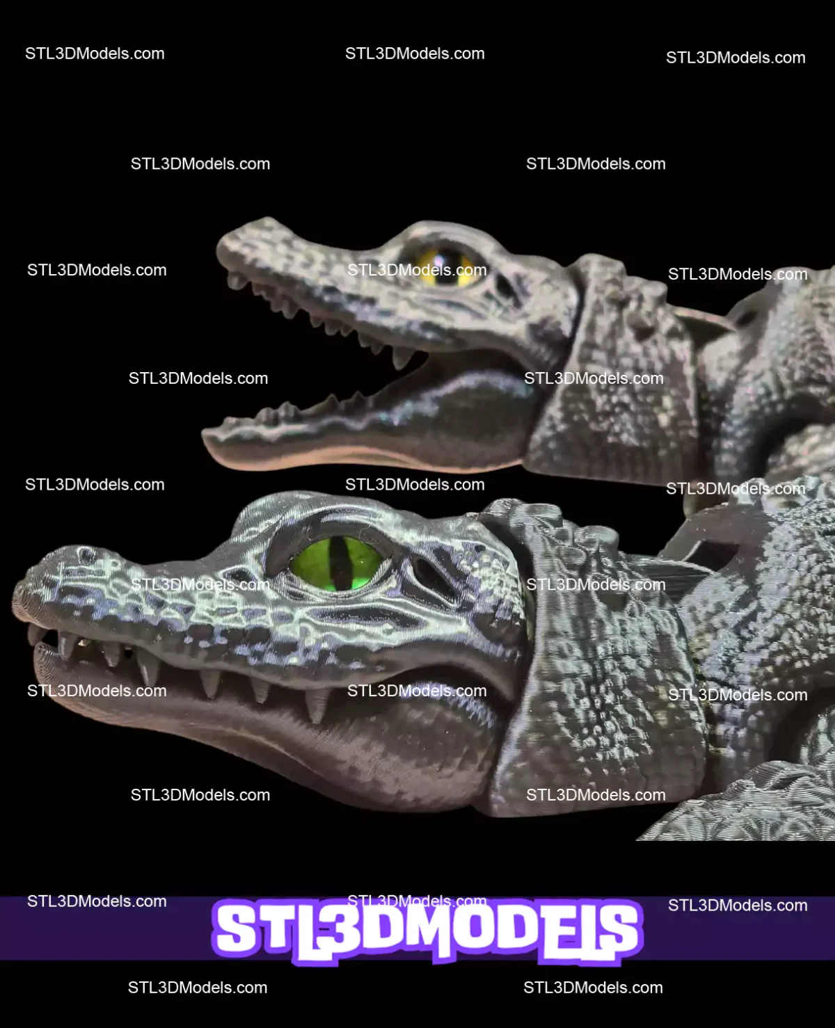 Articulated Alligator STL 3D Model