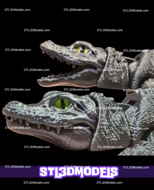 Articulated Alligator STL 3D Model