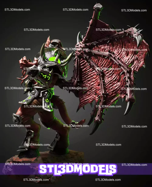 Kiljaeden Statue STL Files and 3D Model