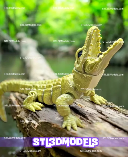 Articulated Alligator STL 3D Model