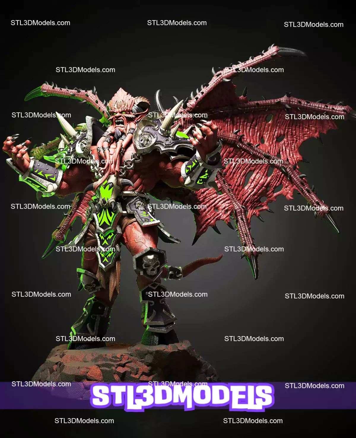 Kiljaeden Statue STL Files and 3D Model