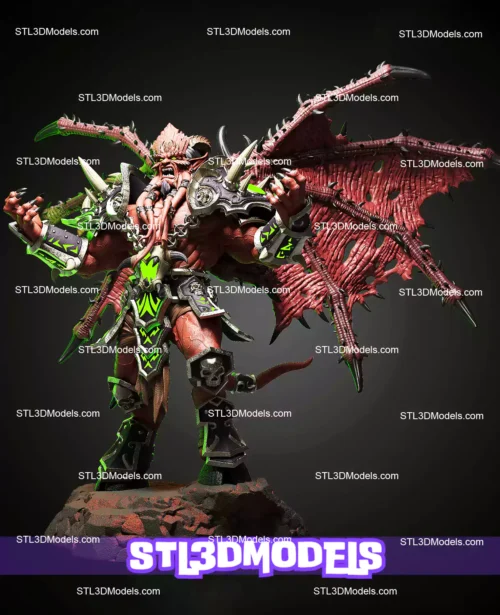 Kiljaeden Statue STL Files and 3D Model