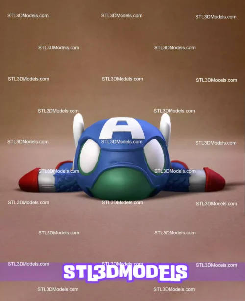 Super Turtle Captain America STL and 3MF