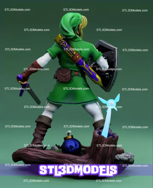 Adult Link Hero of Time STL 3D Model