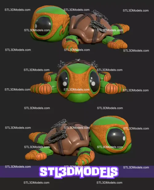 Super Turtle Michaelangelo STL and 3MF