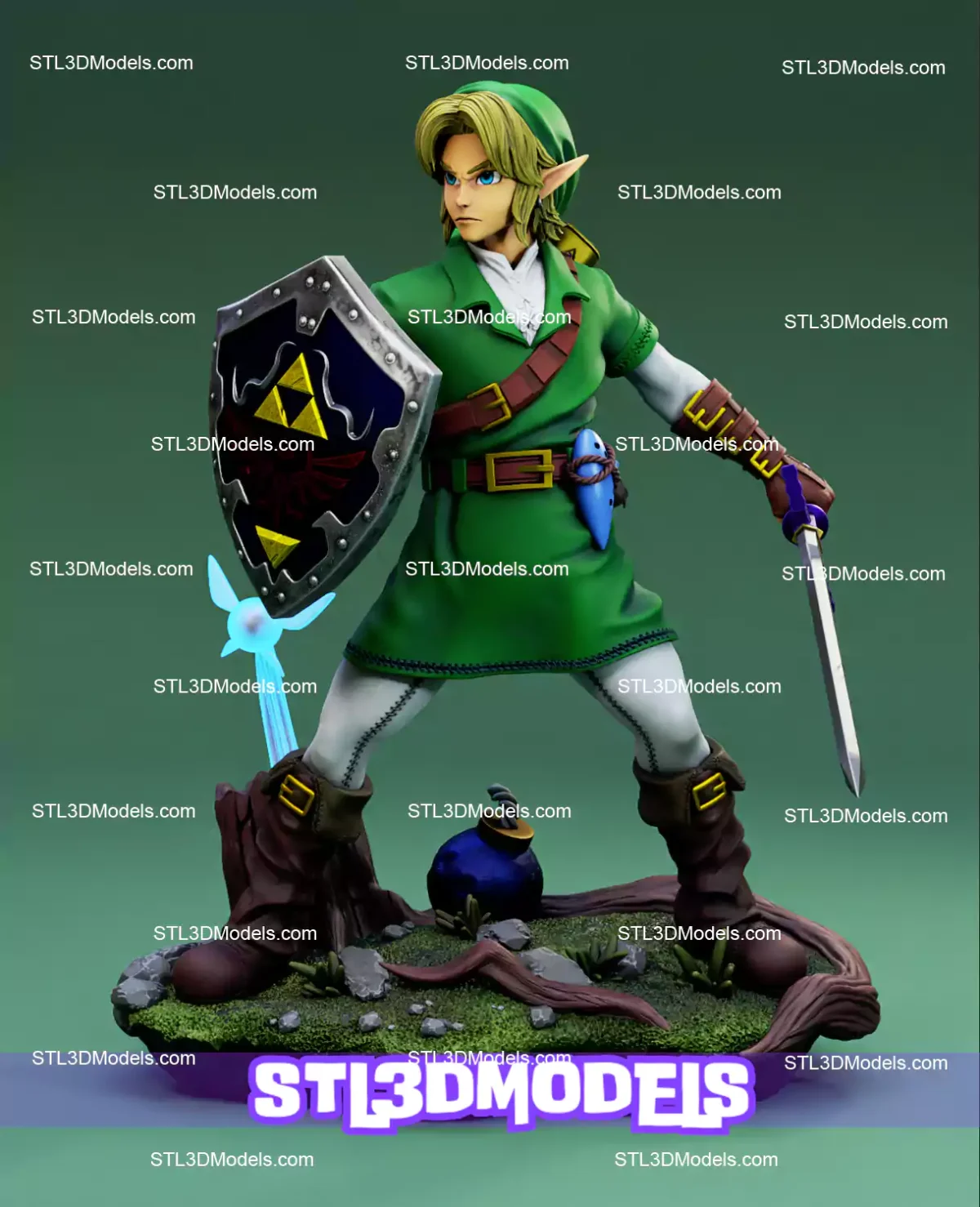 Adult Link Hero of Time STL 3D Model