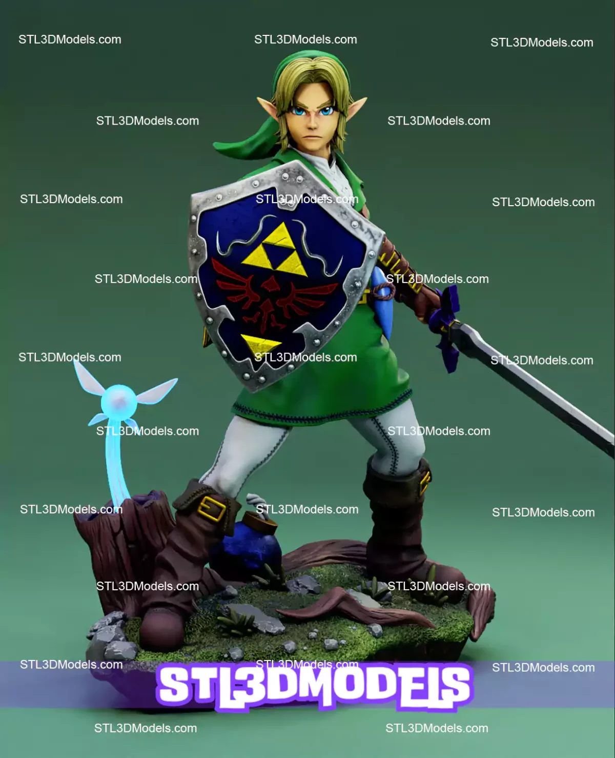 Adult Link Hero of Time STL 3D Model