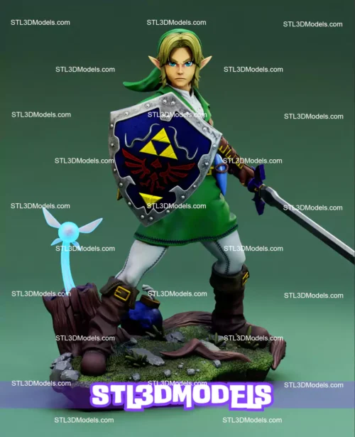Adult Link Hero of Time STL 3D Model