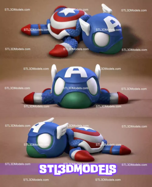 Super Turtle Captain America STL and 3MF