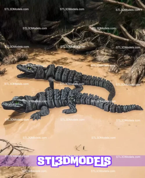 Articulated Alligator STL 3D Model