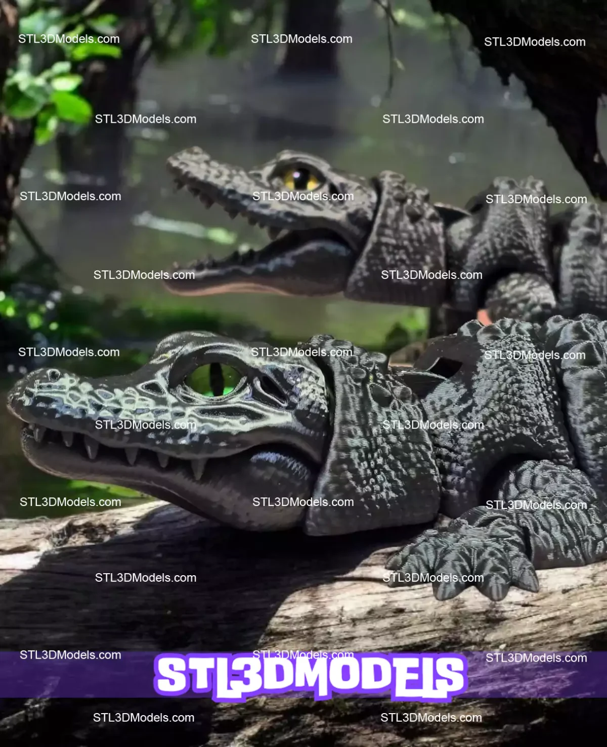 Articulated Alligator STL 3D Model