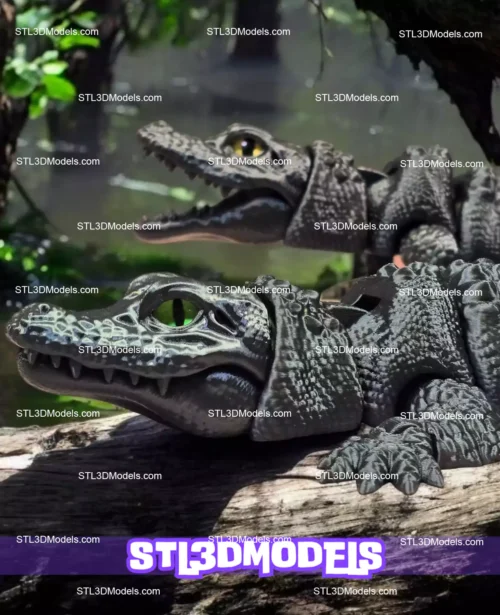 Articulated Alligator STL 3D Model
