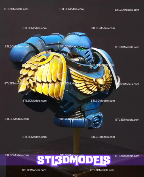 Ultramarines Space Marine Bust STL Model