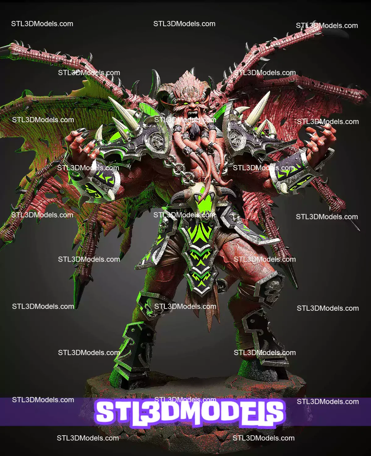 Kiljaeden Statue STL Files and 3D Model