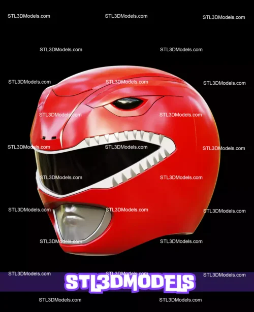 Red Ranger MMPR Helmet STL 3D Model