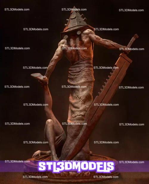 Pyramid Head Diorama STL 3D Model
