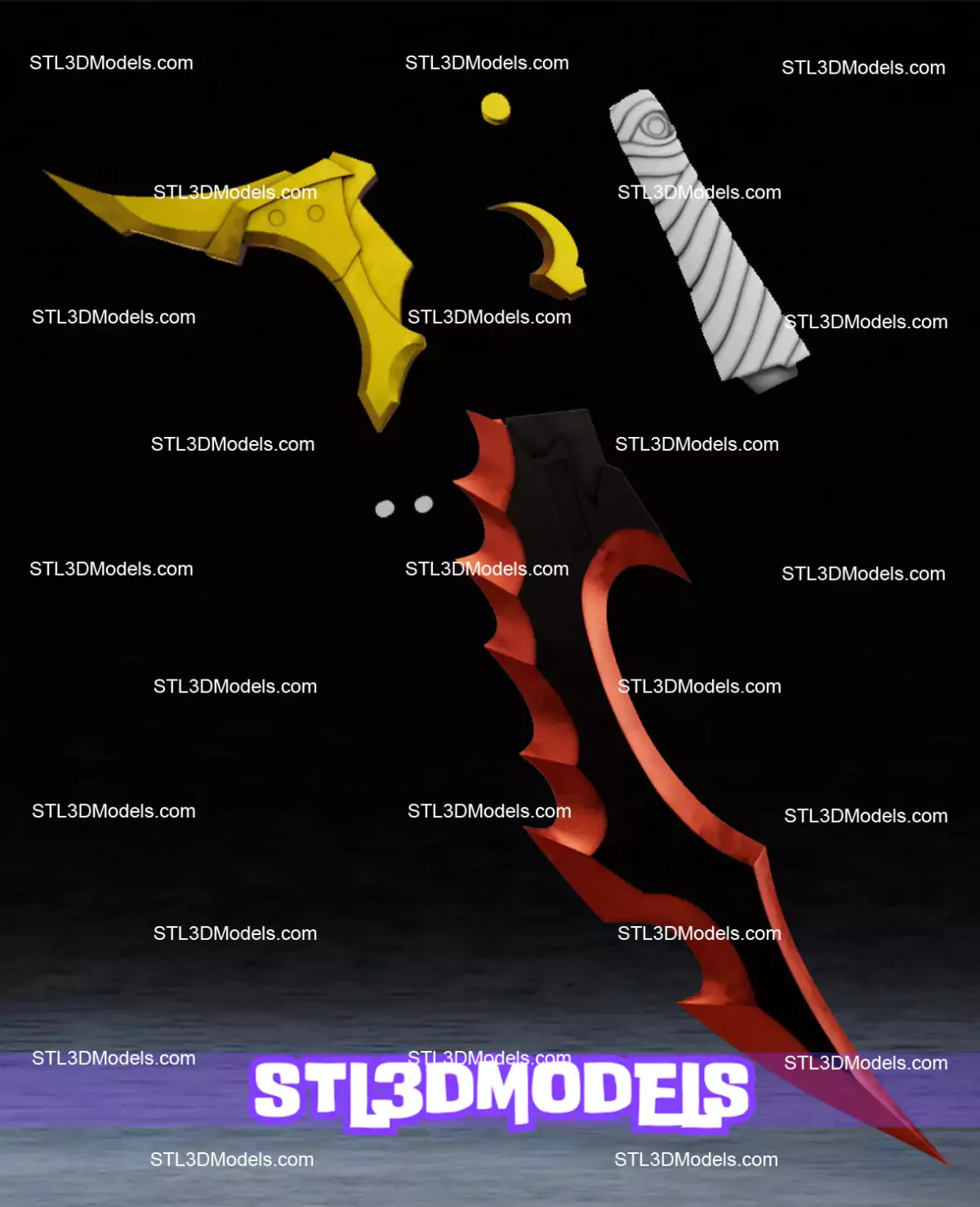 Knight Killer Dagger STL 3D Model