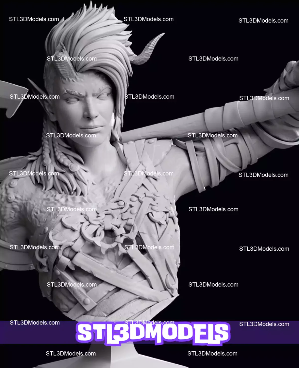 Karlach Baldurs Gate 3 Bust 3D Print Model