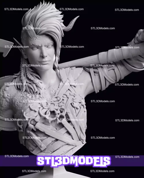 Karlach Baldurs Gate 3 Bust 3D Print Model