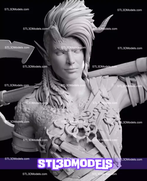 Karlach Baldurs Gate 3 Bust 3D Print Model