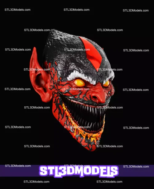 Red Goblin Mask STL 3D Model